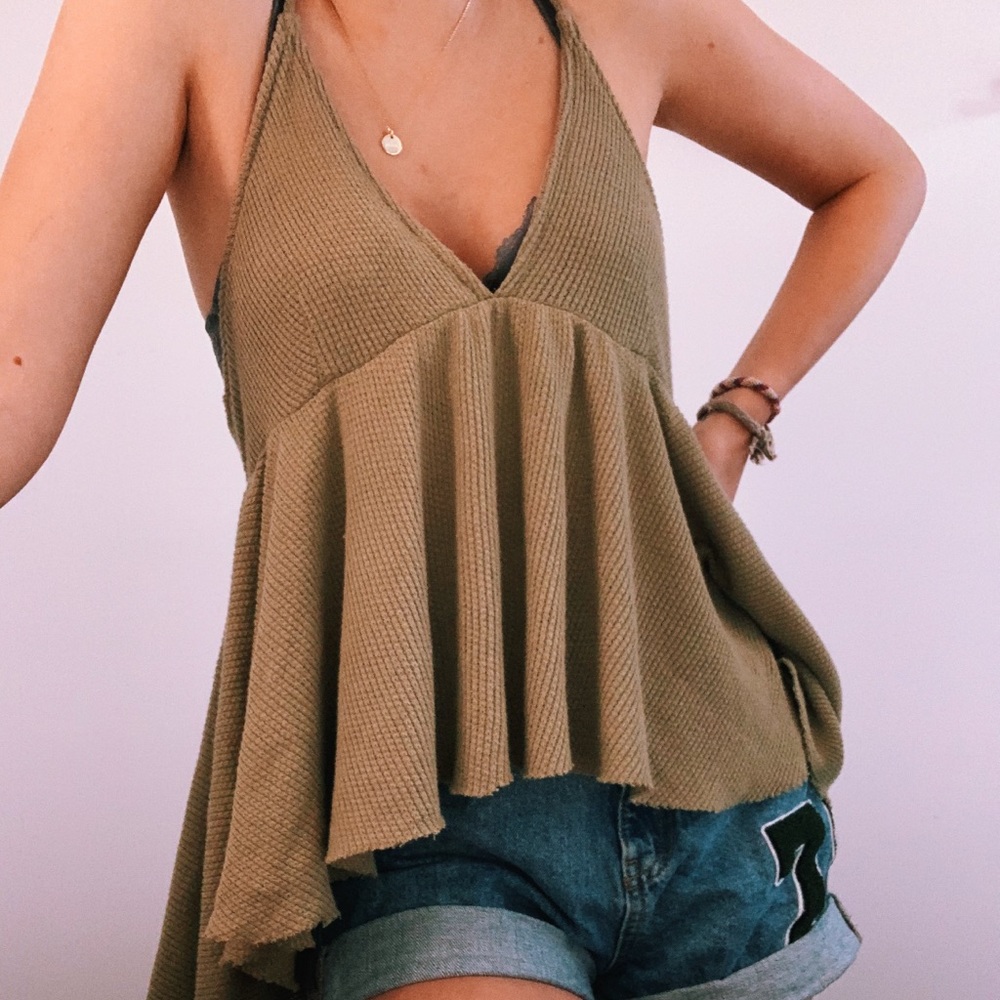 Urban Outfitters Green Flowy tank top